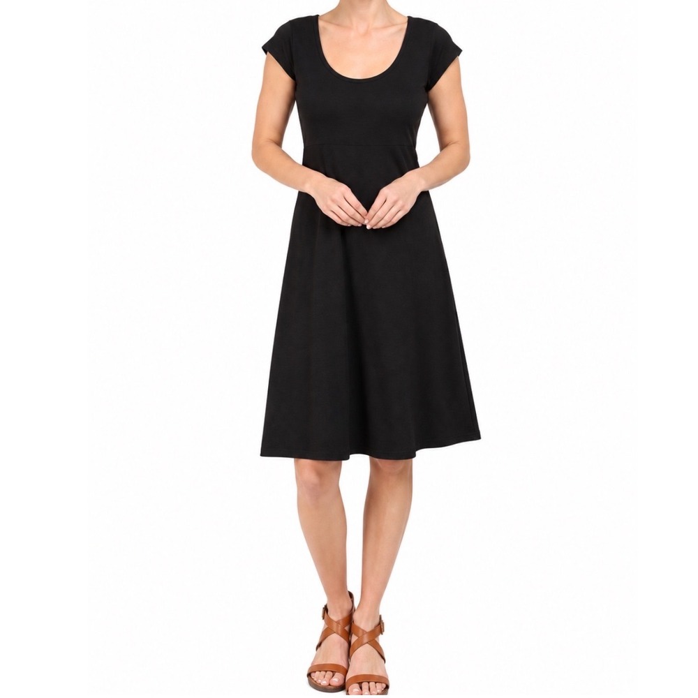 Toad&Co Nena Dress Charcoal Gray Organic Cotton Outdoors Granola Gorpcore Large
